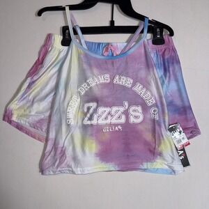 Delia's Women's Tie-Dye Pajama Sweet Dreams XL Sleepwear NWT Top‎ Short